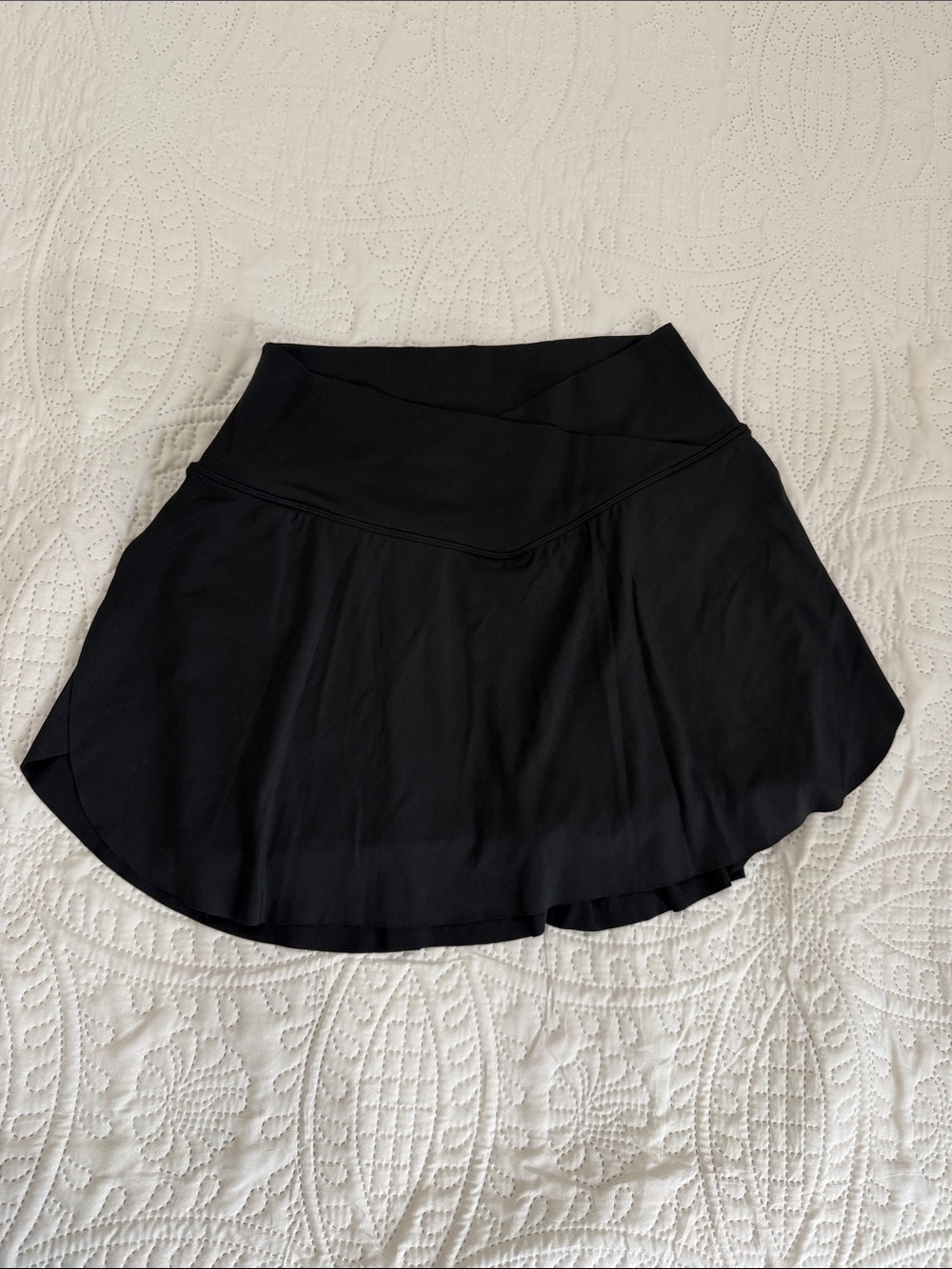 HALARA Black Flared Skater Skirt with Wide Waistband
